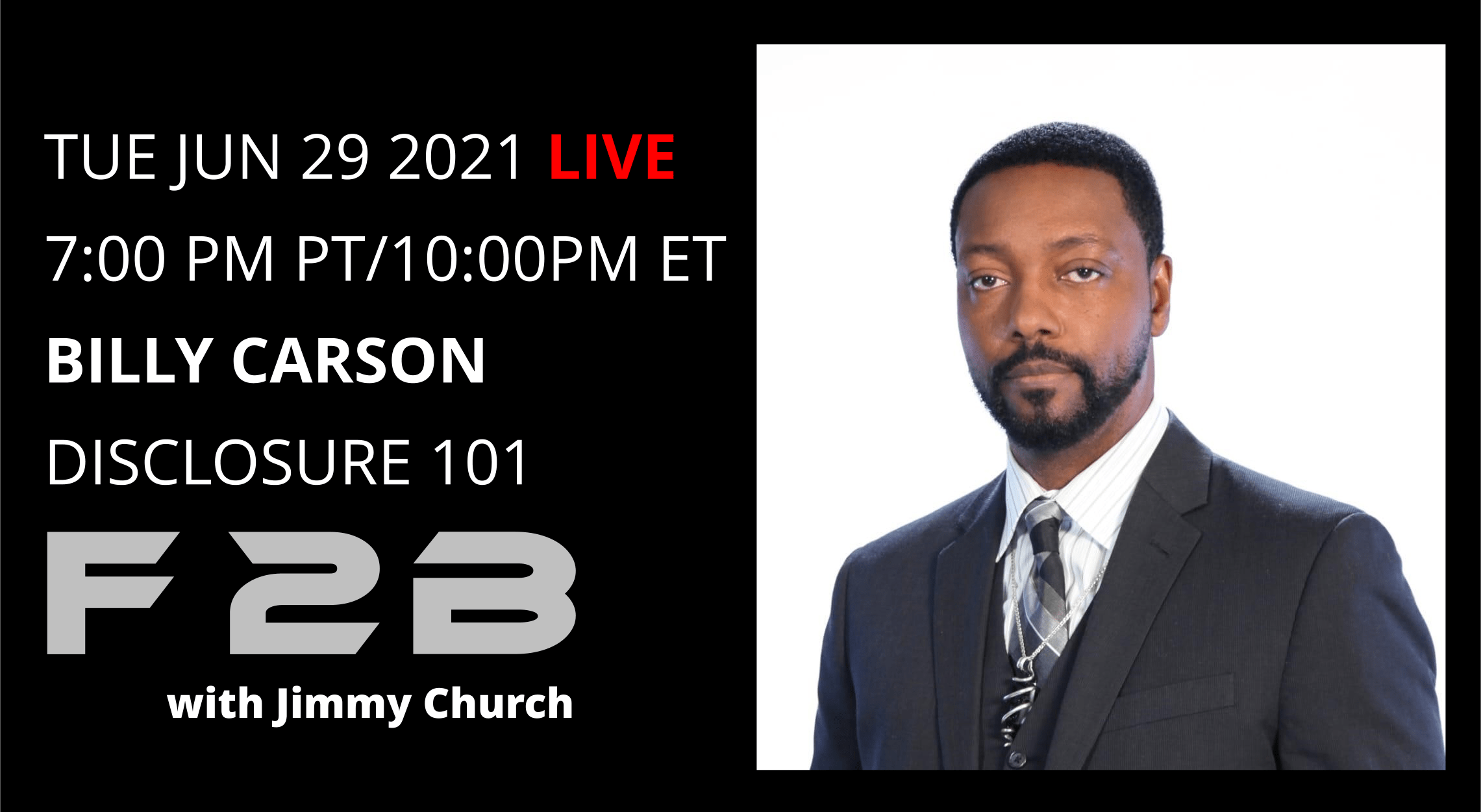 Fade To Black - Billy Carson - June 29th Fade To Black - Billy Carson - June 29th