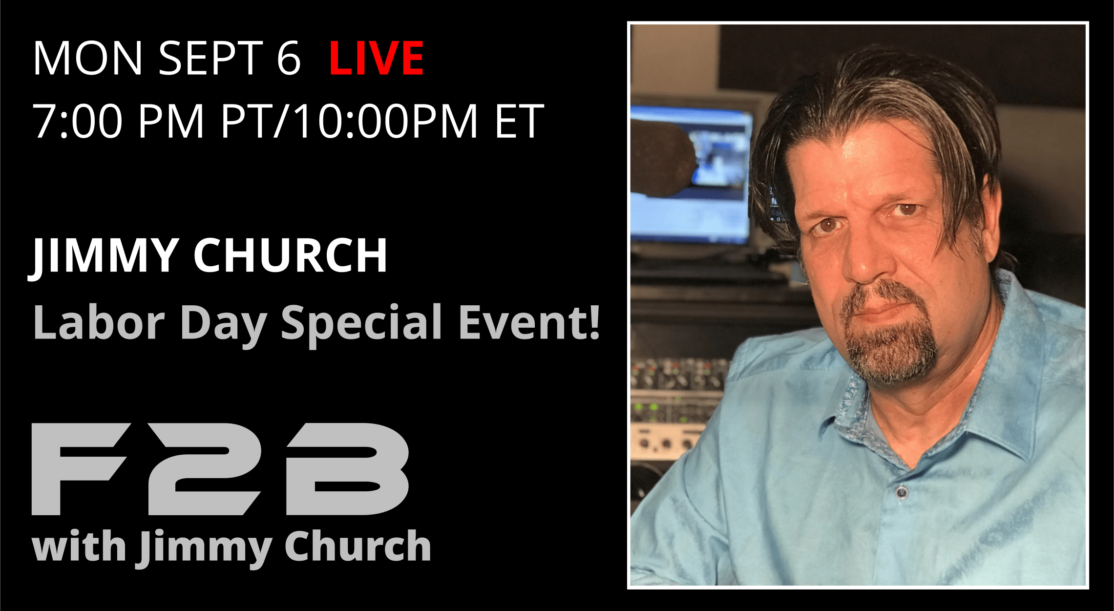 Fade To Black - Jimmy Church - September 6th Fade To Black - Jimmy Church - September 6th