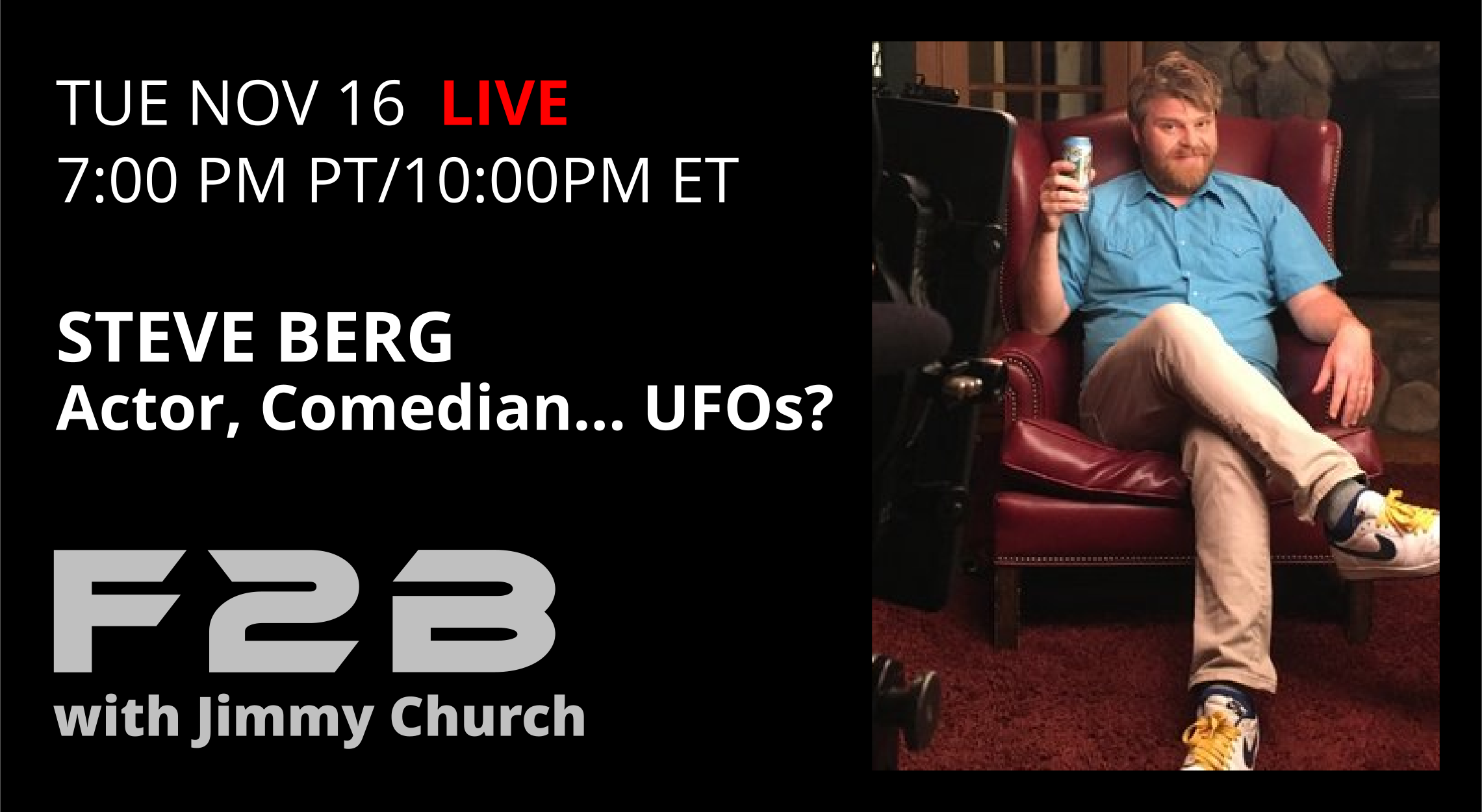 Fade To Black - Steve Berg - November 16th Fade To Black - Steve Berg - November 16th